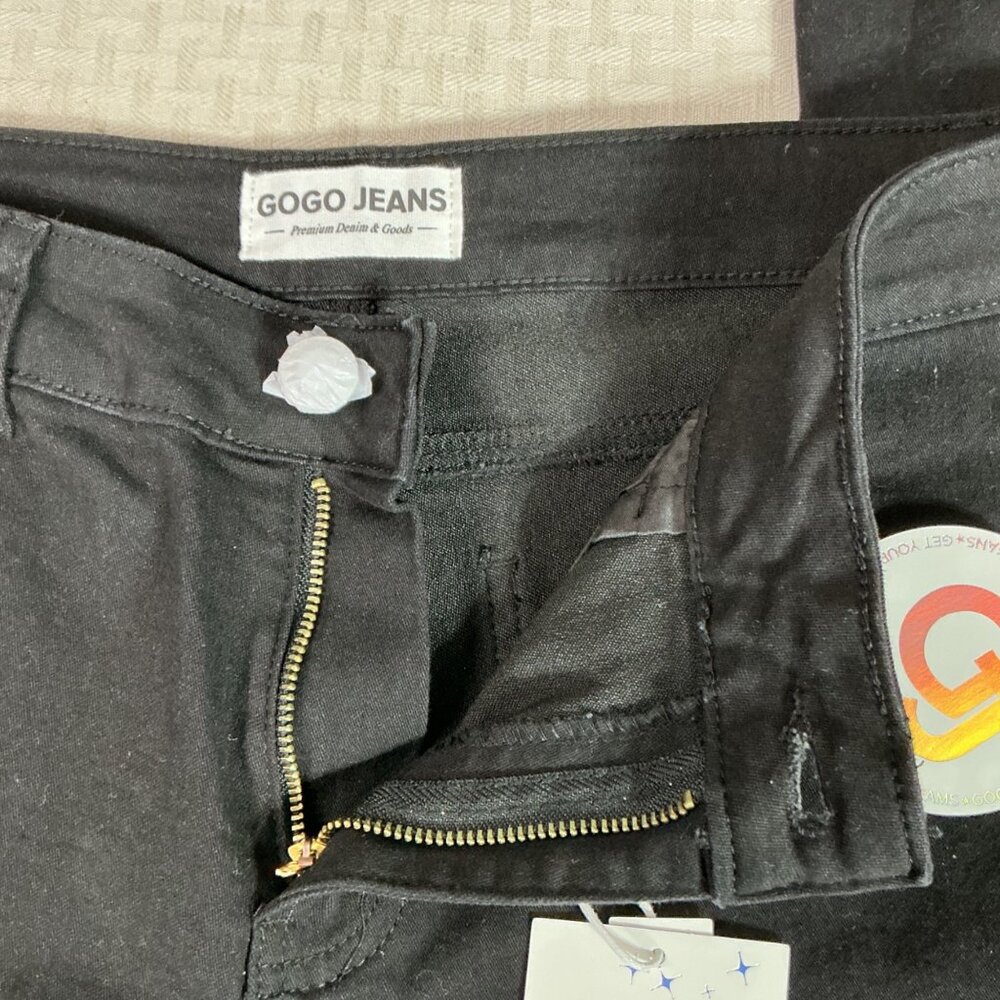 Gogo Jeans Womens Size 13/31 Black Bootcut Rhinestone-Embellished Denim Jeans - Picture 3 of 10